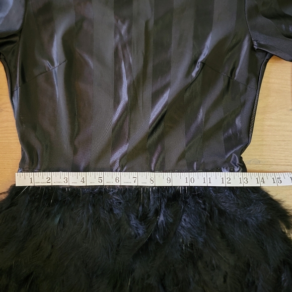 PrettyLittleThing  Black Feather Bottom Dress - Picture 13 of 14